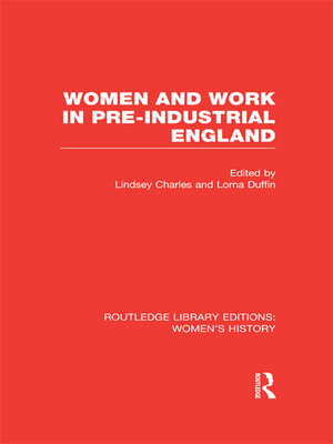cover image of Women and Work in Pre-industrial England